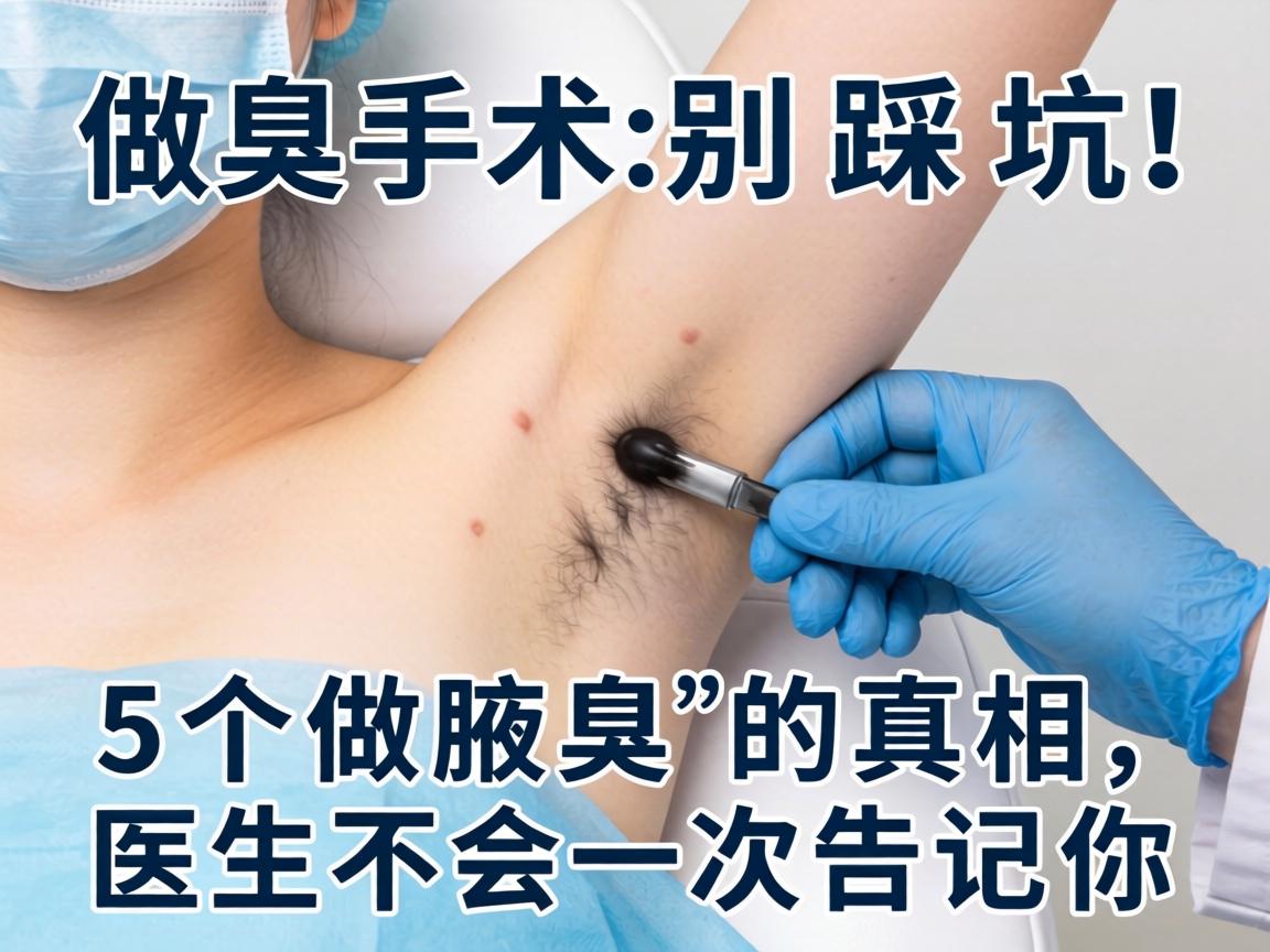做腋臭手术别踩坑！这5个做腋臭的真相，医生不会一次告诉你