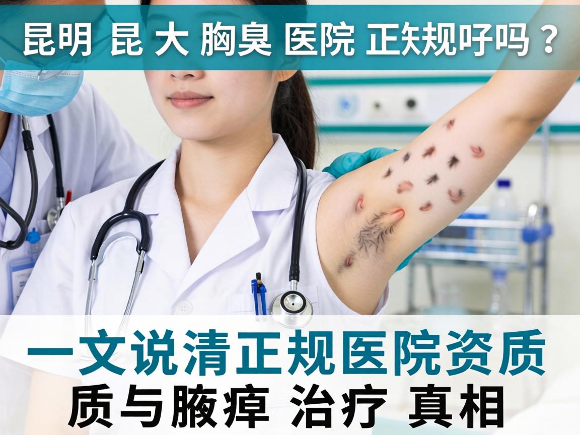 昆明昆大腋臭医院正规吗？一文说清正规医院资质与腋臭治疗真相