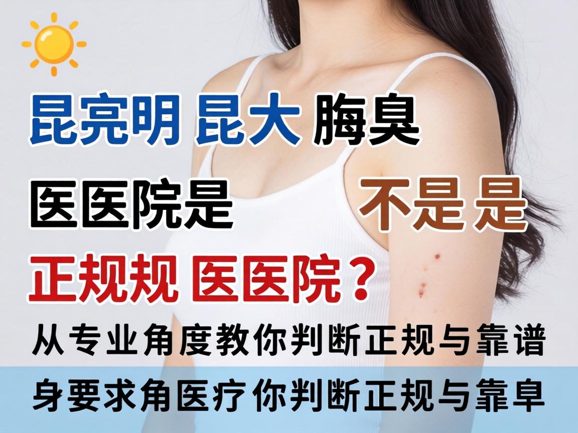 昆明昆大腋臭医院是不是正规医院？从专业角度教你判断正规与靠谱