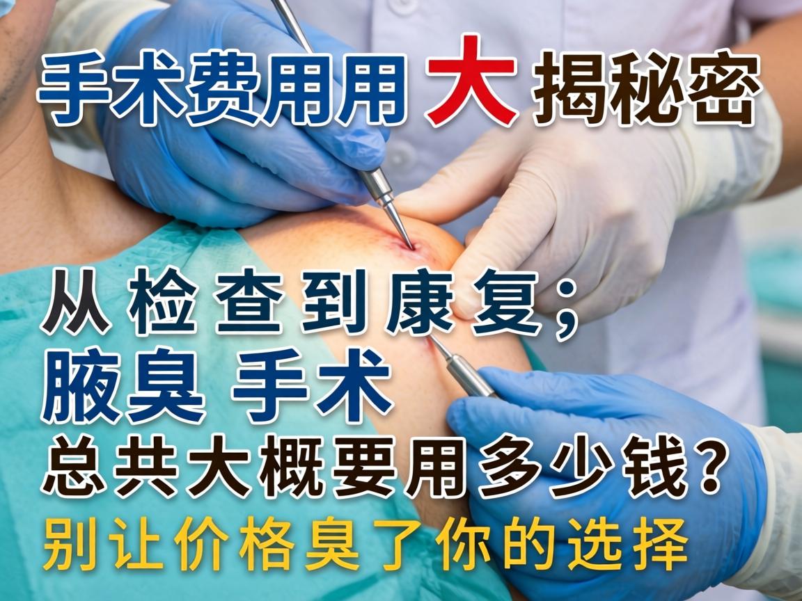 腋臭手术费用大揭秘，从检查到康复，腋臭手术总共大概要用多少钱？别让价格臭了你的选择