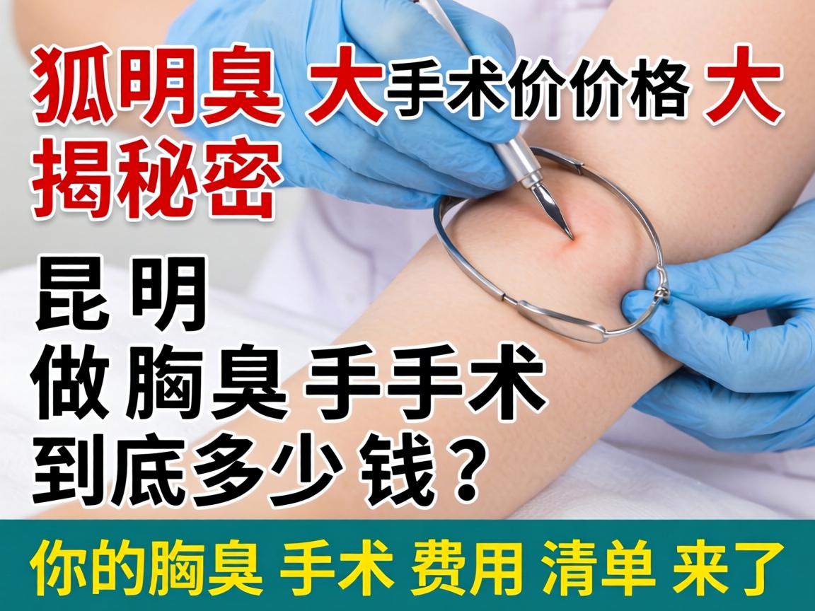狐臭手术价格大揭秘，昆明做腋臭手术到底多少钱？你的腋臭手术费用清单来了