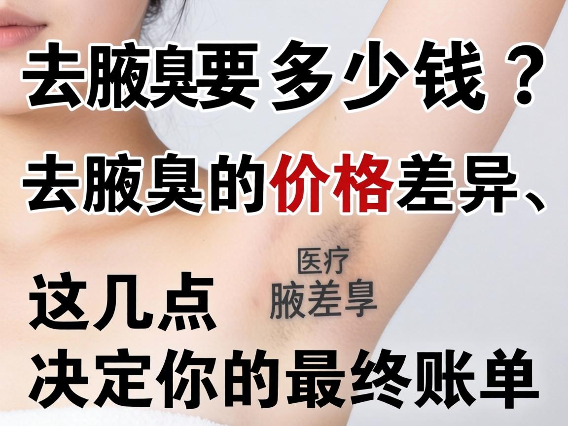 去腋臭要多少钱？去腋臭的价格差异，这几点决定你的最终账单