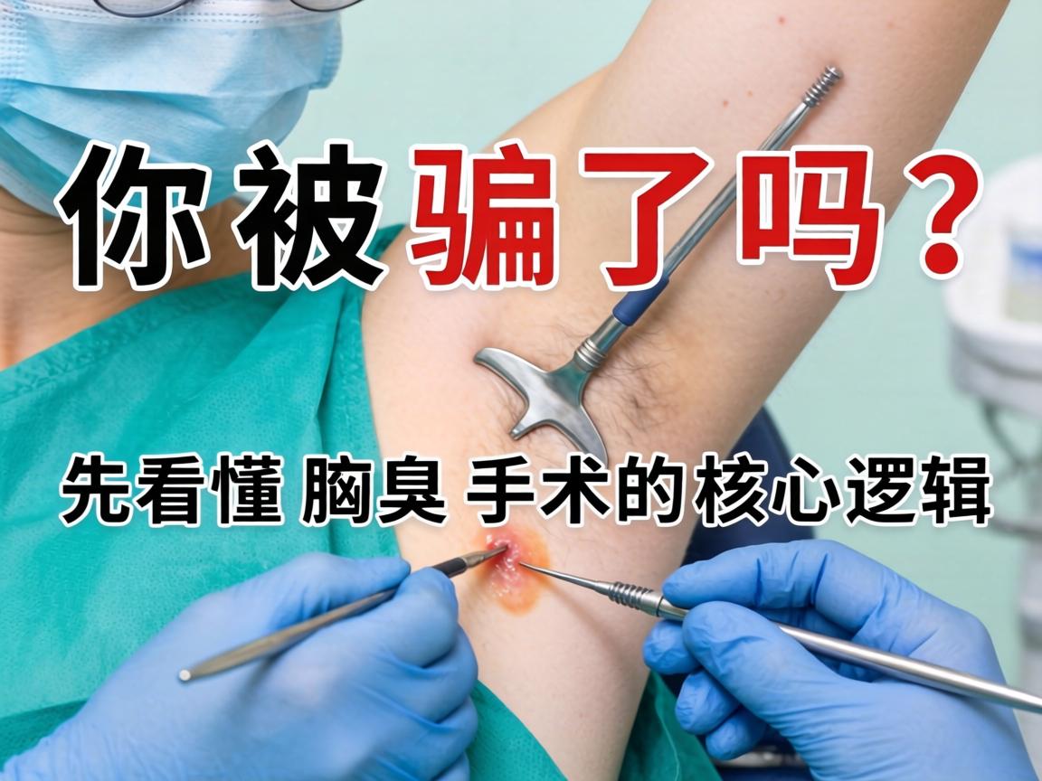 一、你被手术概念骗了吗?先看懂腋臭手术的核心逻辑 一、你被手术概念骗了吗?先看懂腋臭手术的核心逻辑