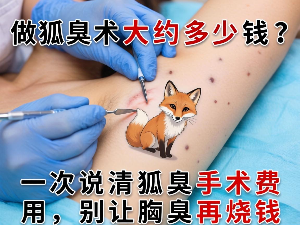 狐臭做手术大约多少钱？一次说清狐臭手术费用，别让腋臭再烧钱