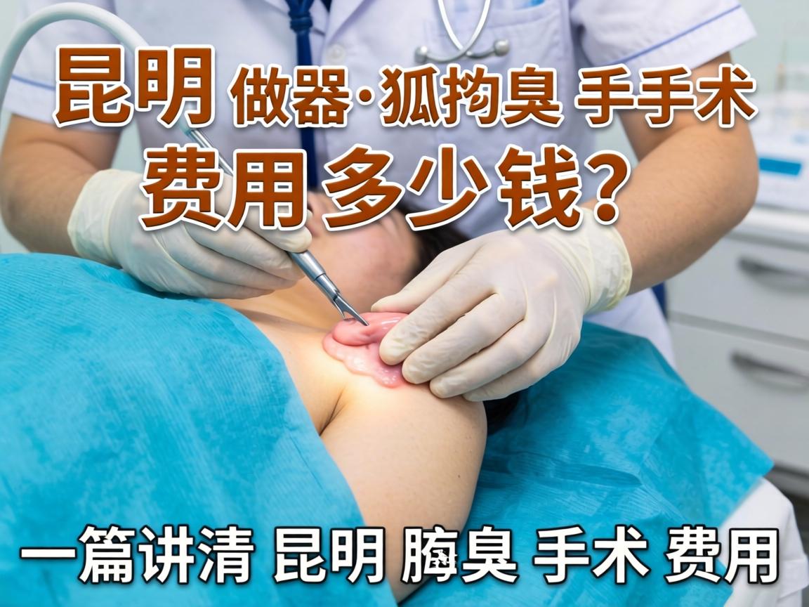 昆明做狐臭手术费用多少钱？一篇讲清昆明腋臭手术费用