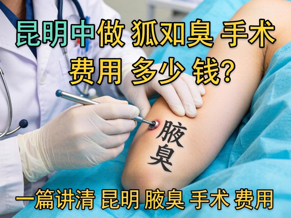 昆明做狐臭手术费用多少钱？一篇讲清昆明腋臭手术费用