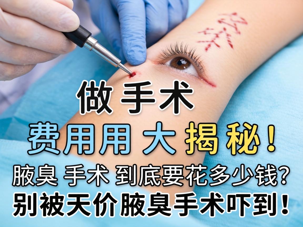 腋臭做手术费用大揭秘，腋臭手术到底要花多少钱？别被天价腋臭手术吓到！