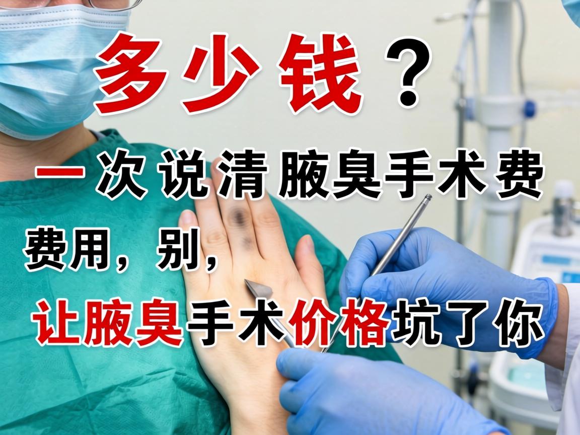 腋臭手术多少钱？一次说清腋臭手术费用，别让腋臭手术价格坑了你