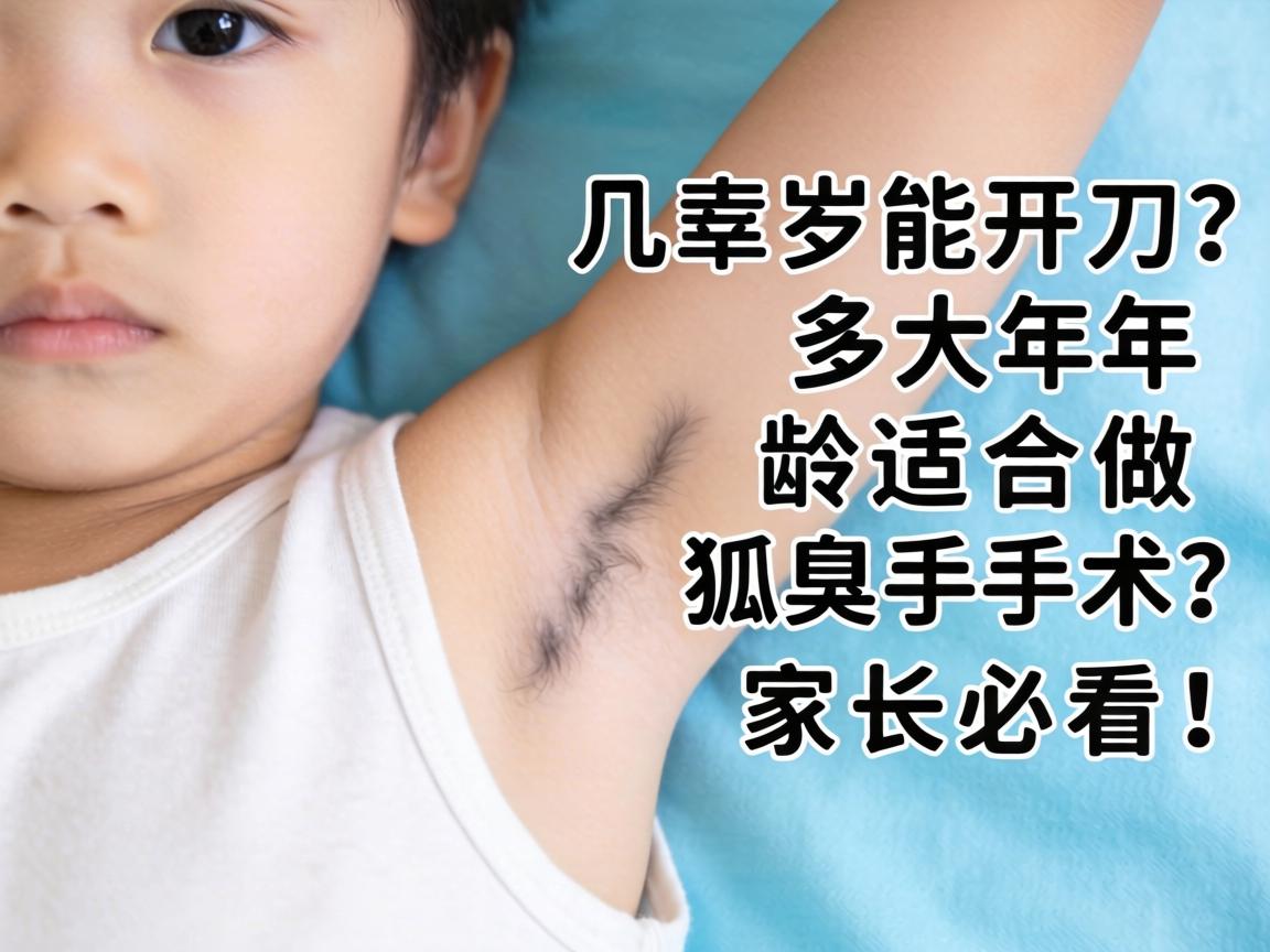小孩狐臭几岁能开刀？多大年龄适合做狐臭手术？家长必看！