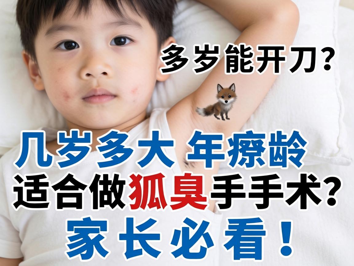 小孩狐臭几岁能开刀？多大年龄适合做狐臭手术？家长必看！