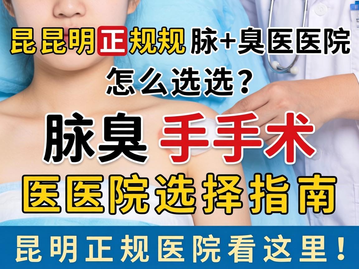 昆明正规腋臭医院怎么选？腋臭手术医院选择指南，昆明正规医院看这里！