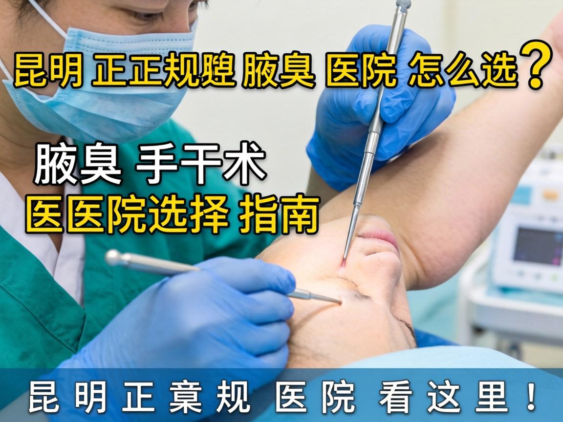 昆明正规腋臭医院怎么选？腋臭手术医院选择指南，昆明正规医院看这里！