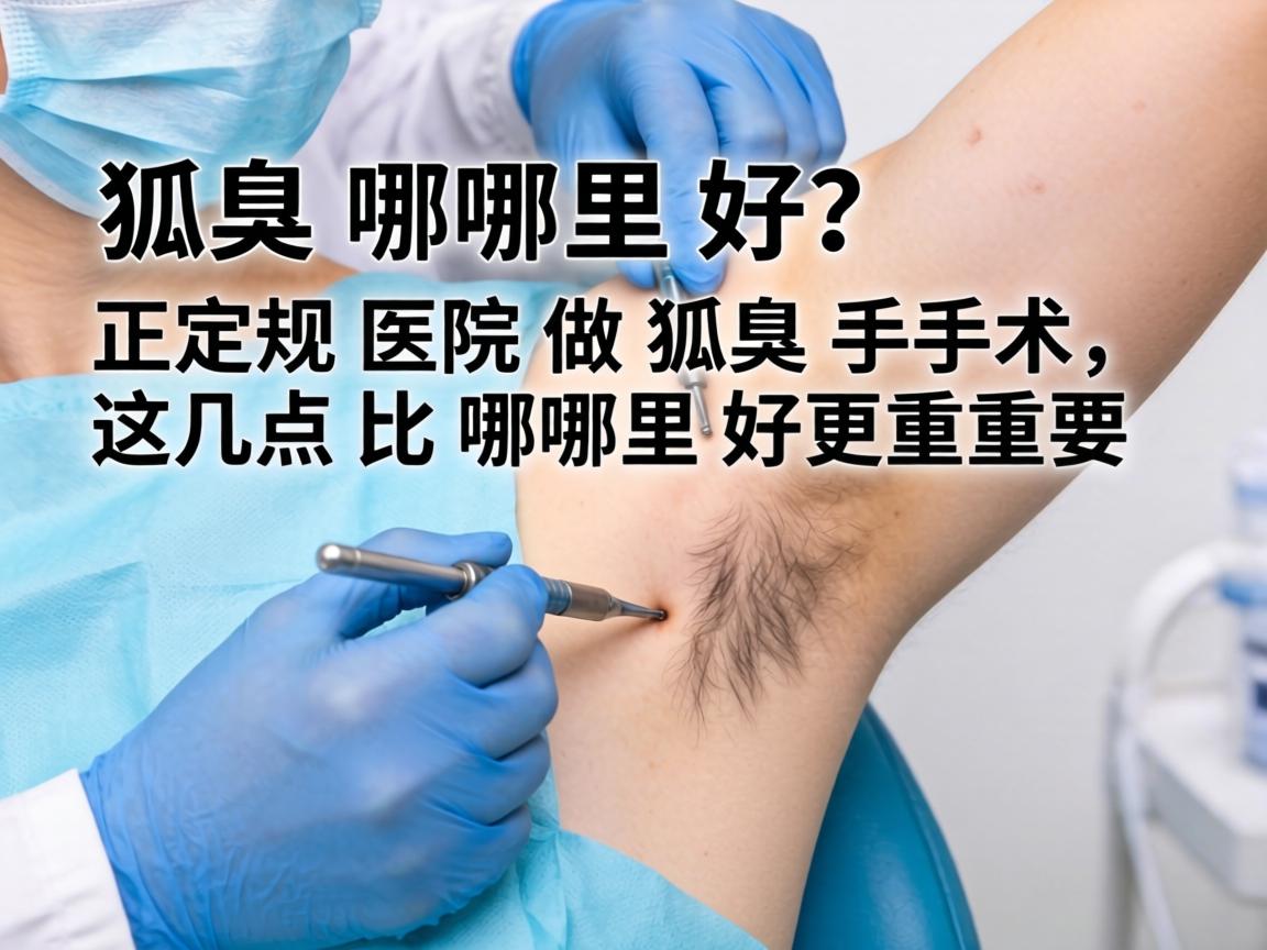 狐臭手术哪里好？正规医院做狐臭手术，这几点比哪里好更重要