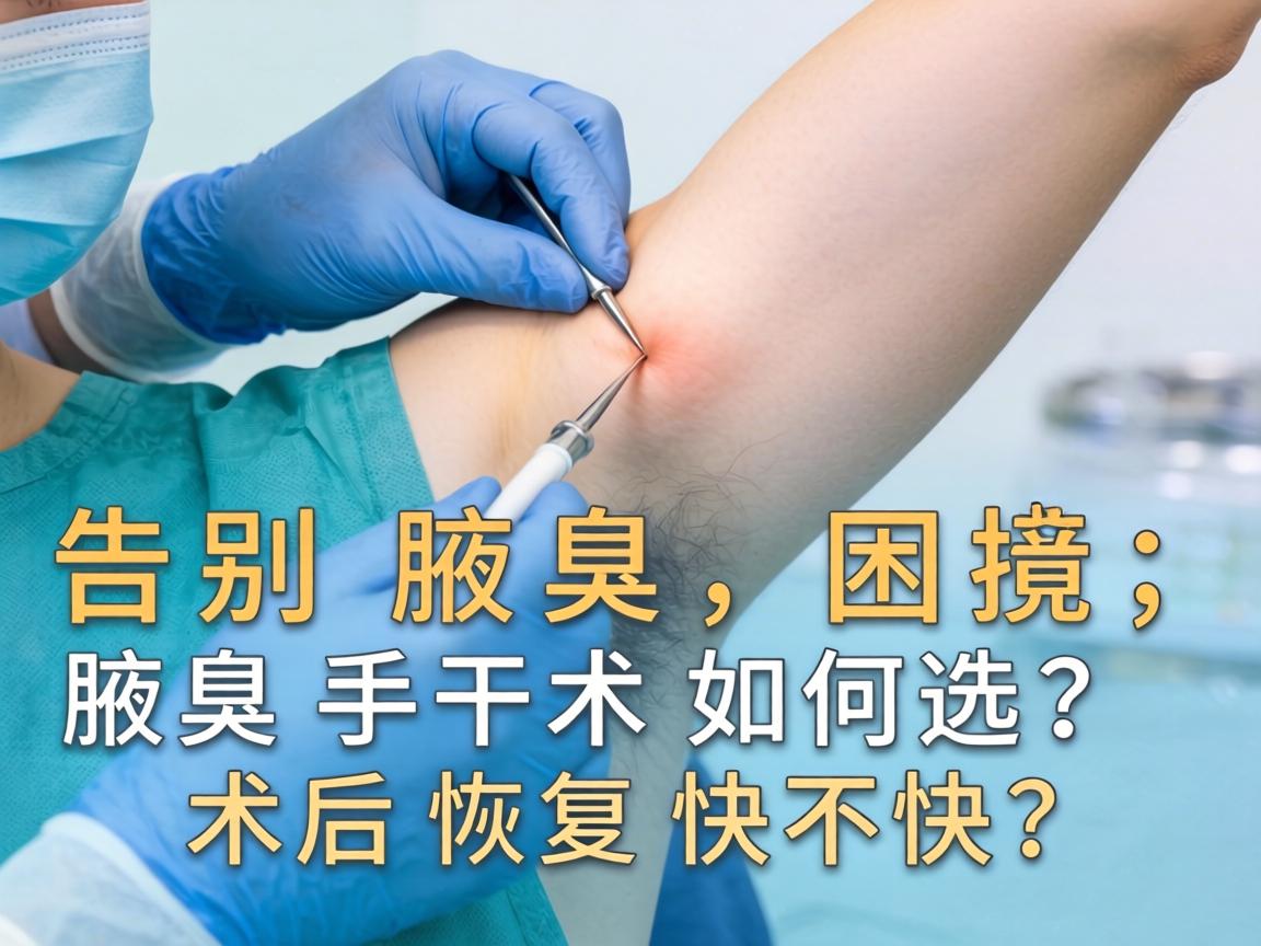 腋臭手术，告别腋臭困扰，腋臭手术如何选？术后恢复快不快？