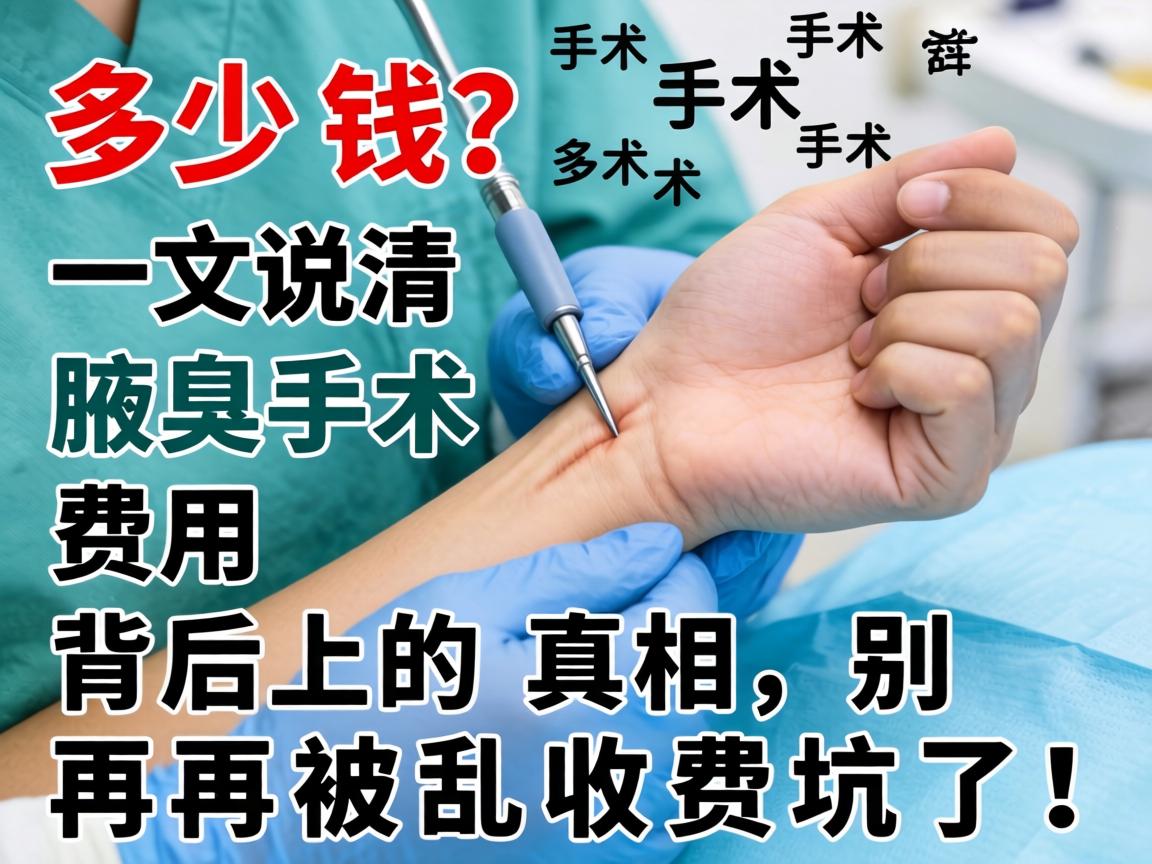腋臭手术多少钱？一文说清腋臭手术费用背后的真相，别再被乱收费坑了！