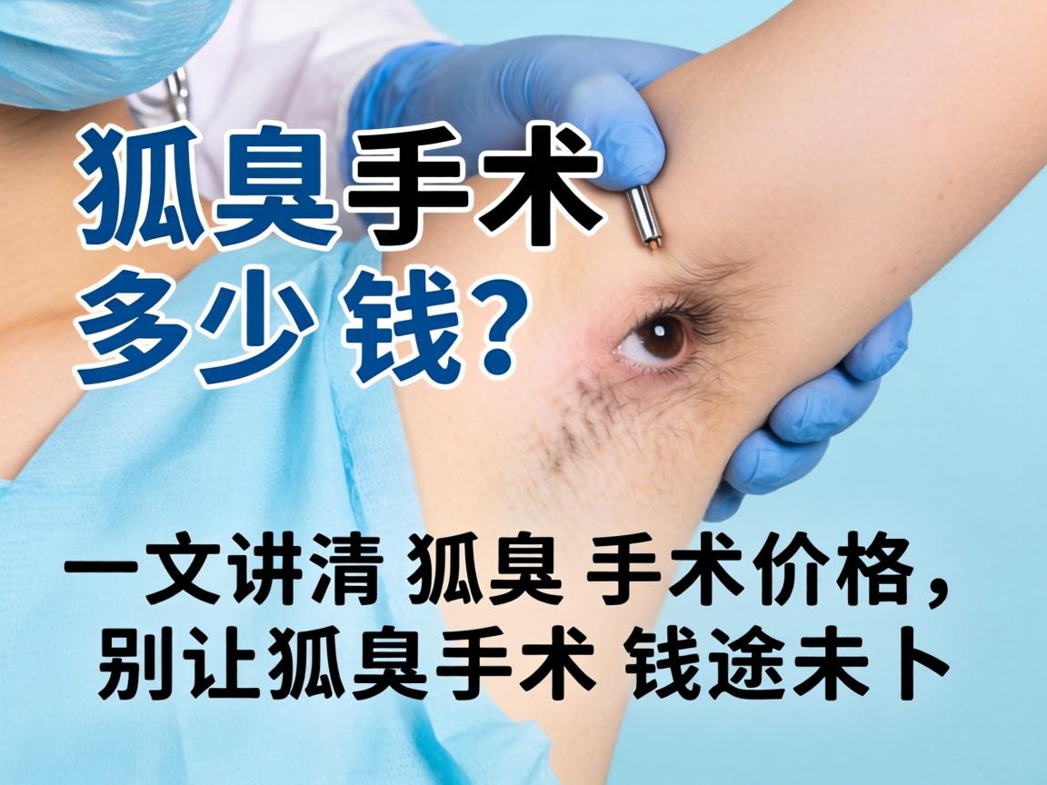 狐臭手术多少钱？一文讲清狐臭手术价格，别让狐臭手术钱途未卜