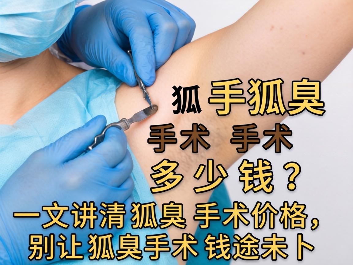 狐臭手术多少钱？一文讲清狐臭手术价格，别让狐臭手术钱途未卜