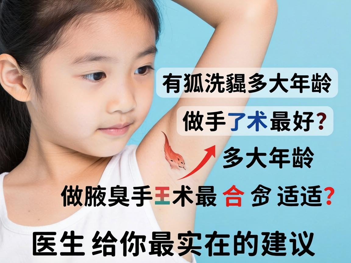 女孩有狐臭多大年龄做手术最好?多大年龄做腋臭手术最合适?医生给你最实在的建议 女孩有狐臭多大年龄做手术最好?多大年龄做腋臭手术最合适?医生给你最实在的建议