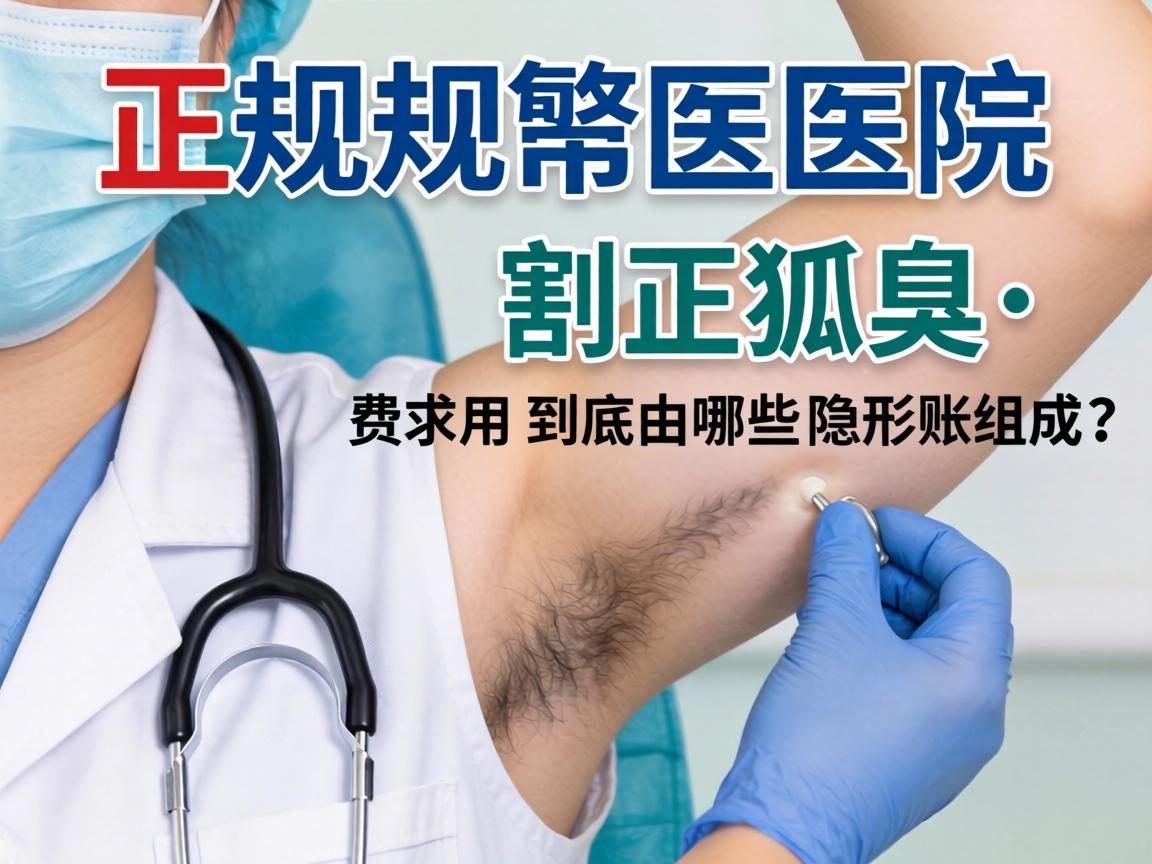一、正规医院割狐臭，费用到底由哪些隐形账组成？
