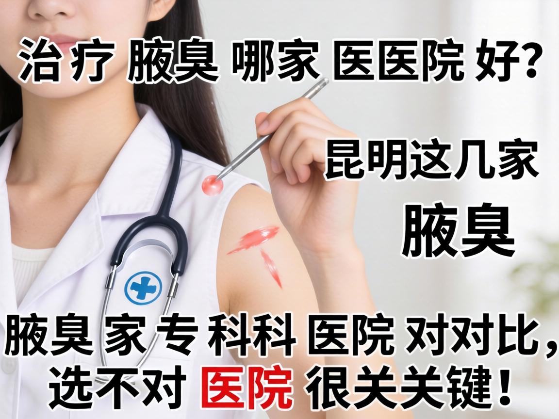 治疗腋臭哪家医院好？昆明这几家腋臭专科医院对比，选对医院很关键！