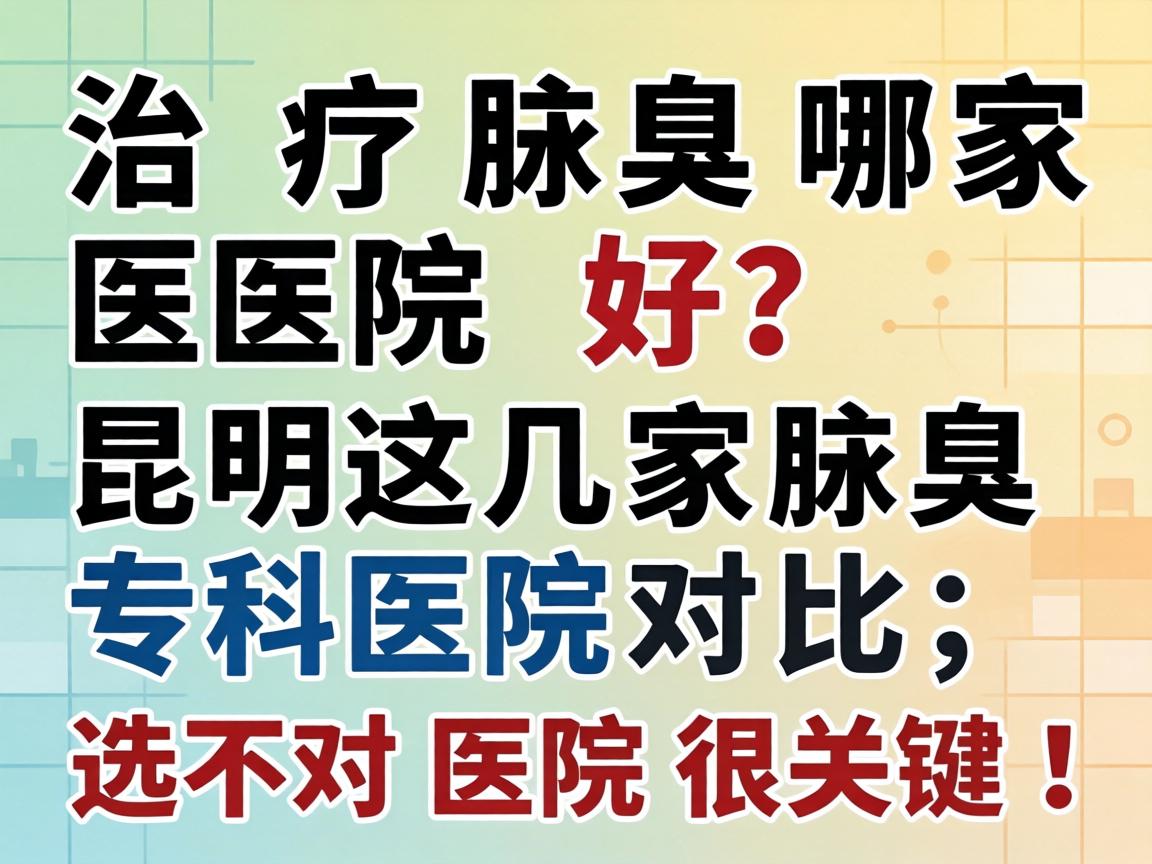治疗腋臭哪家医院好？昆明这几家腋臭专科医院对比，选对医院很关键！