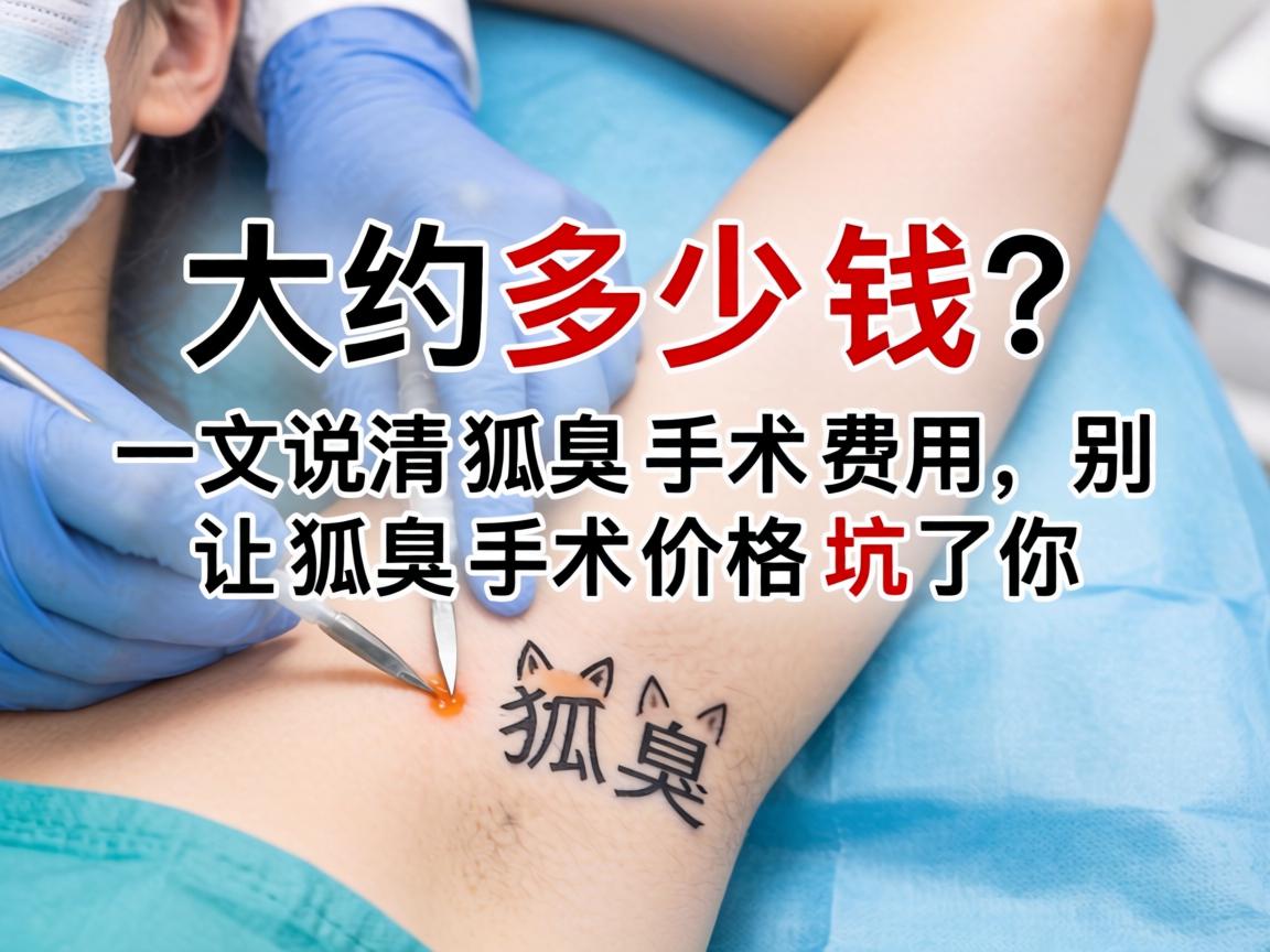 狐臭做手术大约多少钱？一文说清狐臭手术费用，别让狐臭手术价格坑了你