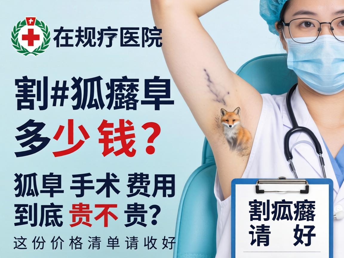 正规医院割狐臭多少钱？狐臭手术费用到底贵不贵？这份价格清单请收好
