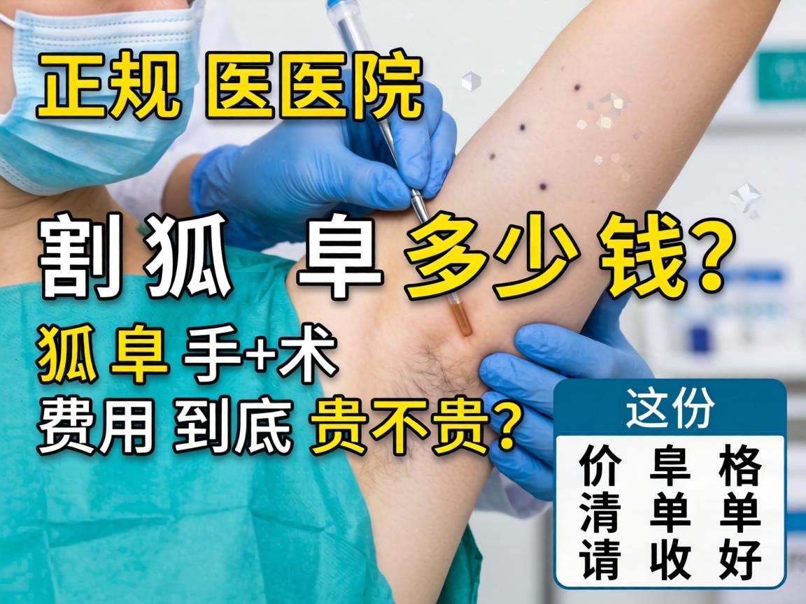 正规医院割狐臭多少钱？狐臭手术费用到底贵不贵？这份价格清单请收好