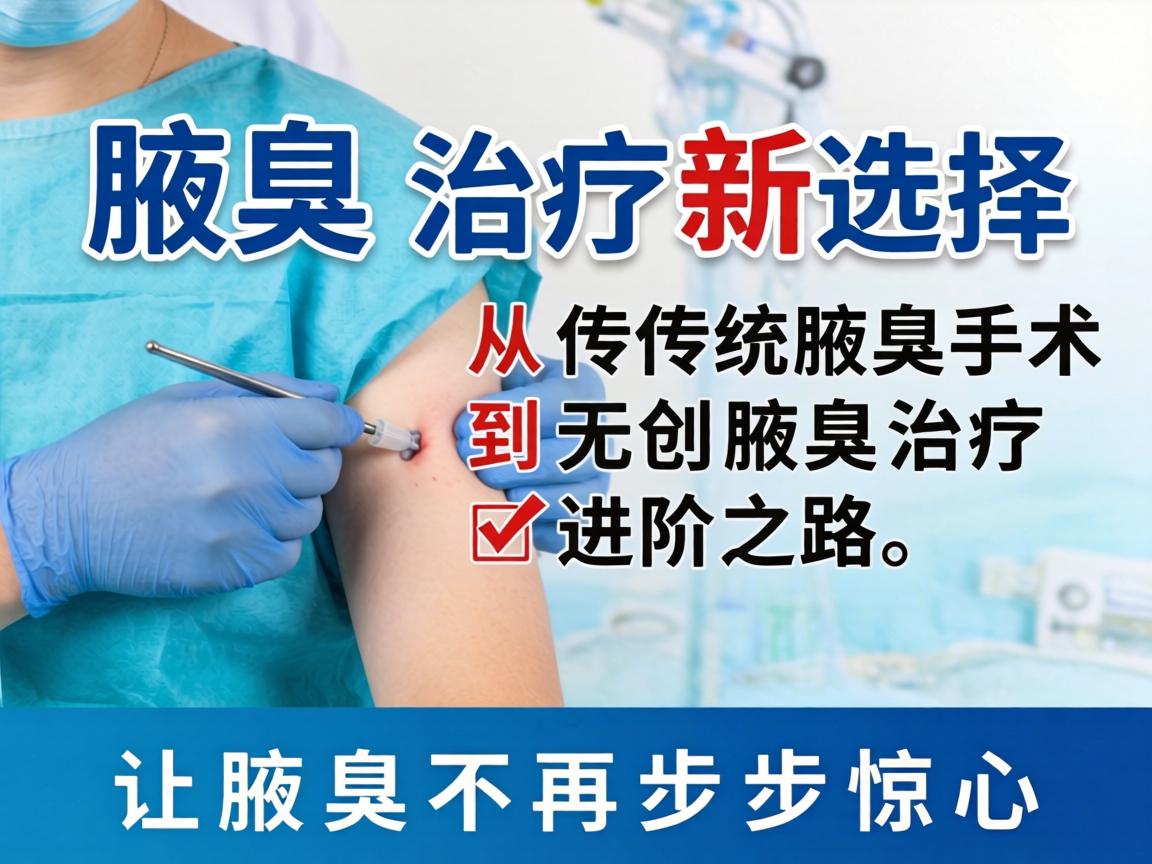腋臭治疗新选择，从传统腋臭手术到无创腋臭治疗的进阶之路，让腋臭不再步步惊心