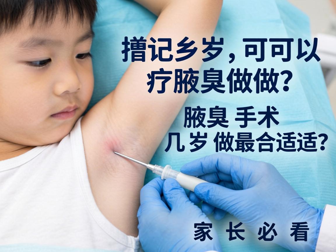 腋臭手术几岁可以做？孩子腋臭手术几岁做最合适？家长必看