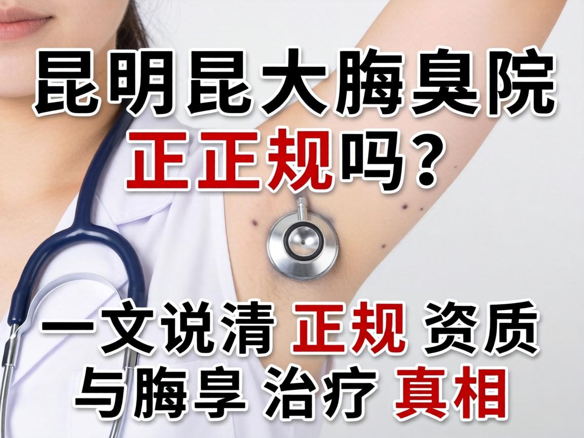 昆明昆大腋臭医院正规吗？一文说清正规资质与腋臭治疗真相