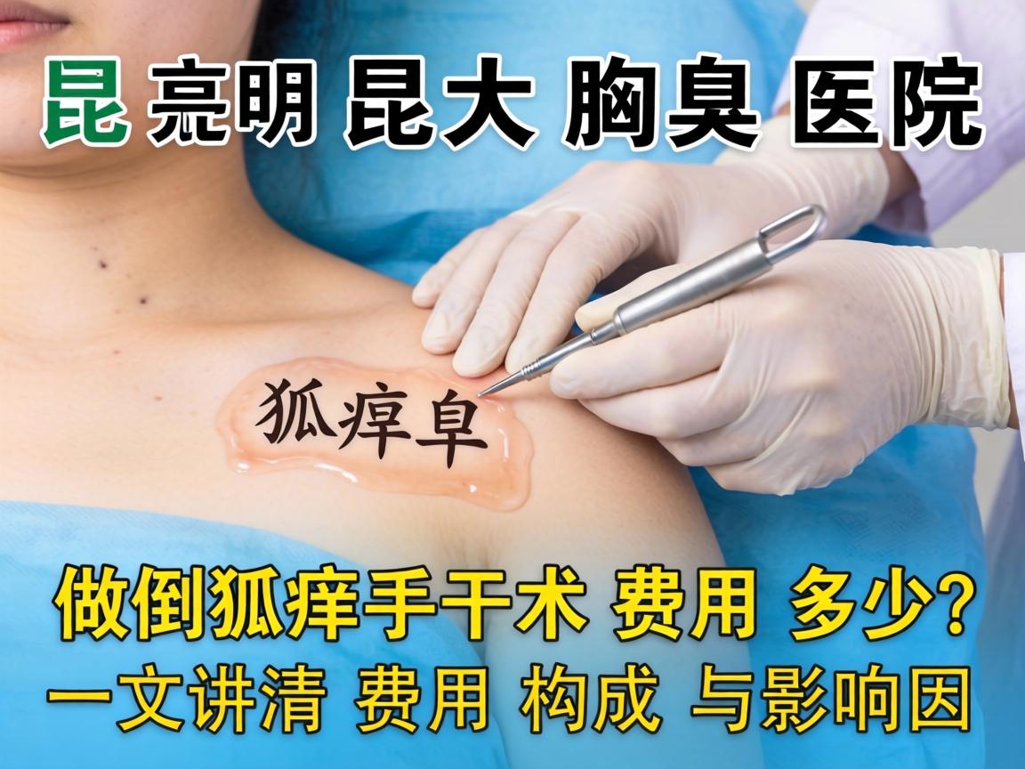 昆明昆大腋臭医院做狐臭手术费用多少？一文讲清费用构成与影响因素