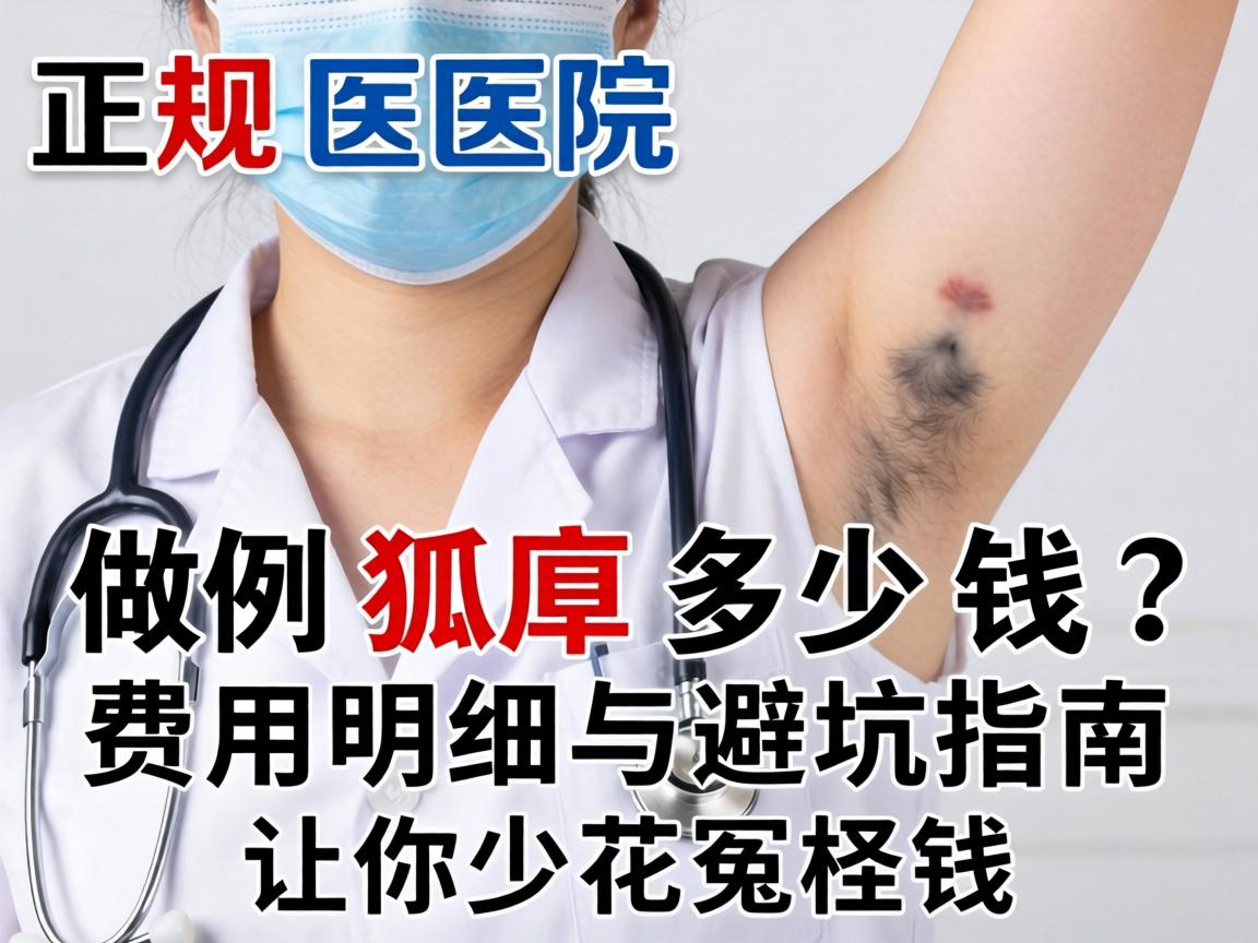 正规医院做狐臭多少钱？费用明细与避坑指南，让你少花冤枉钱