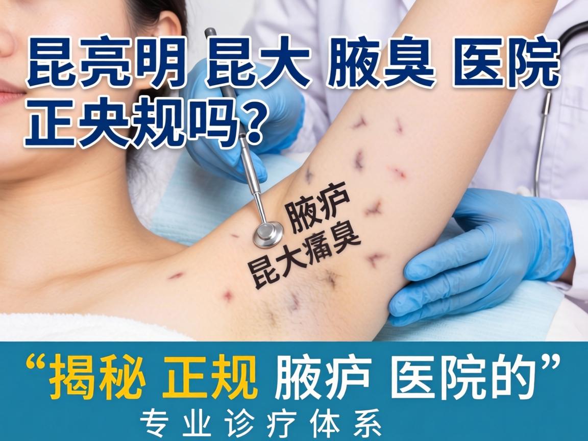 昆明昆大腋臭医院正规吗？揭秘正规腋臭医院的专业诊疗体系