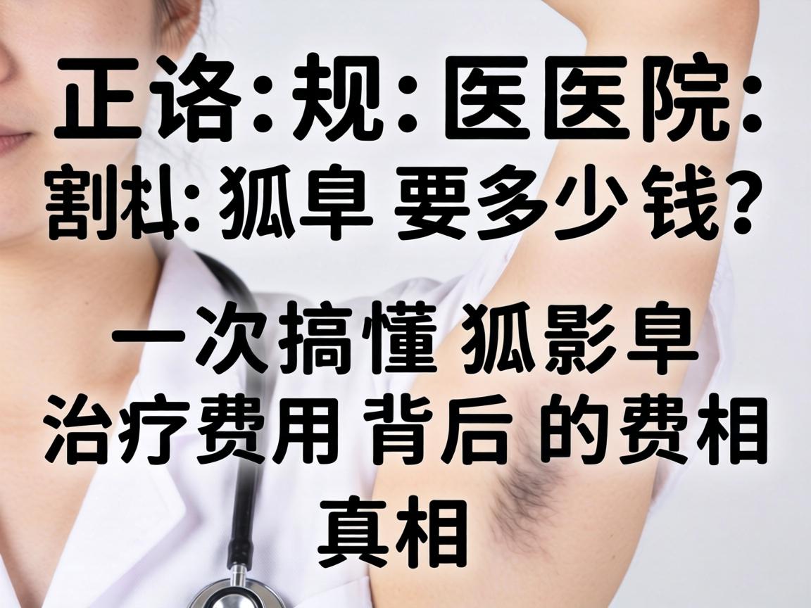 正规医院割狐臭要多少钱？一次搞懂狐臭治疗费用背后的真相