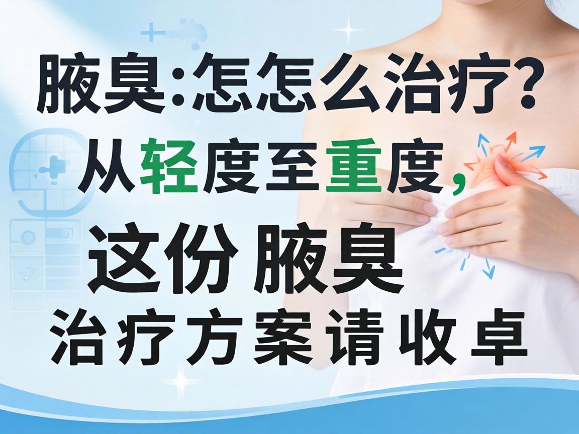 腋臭怎么治疗？从轻度到重度，这份腋臭治疗方案请收好