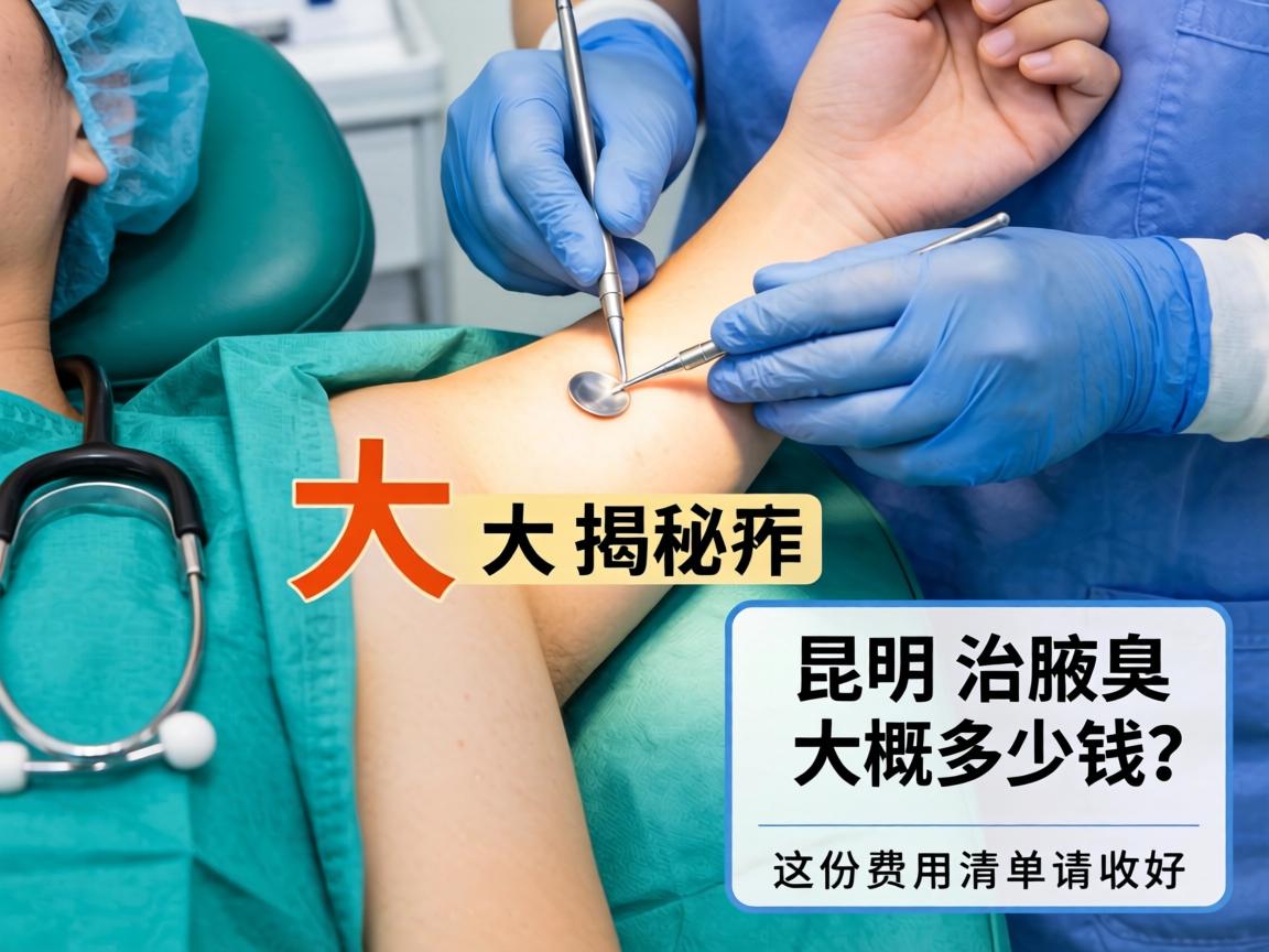 腋臭手术价格大揭秘，在昆明治腋臭大概多少钱？这份费用清单请收好