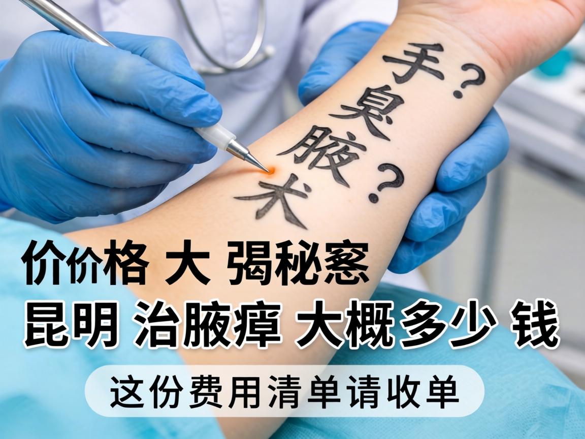 腋臭手术价格大揭秘，在昆明治腋臭大概多少钱？这份费用清单请收好