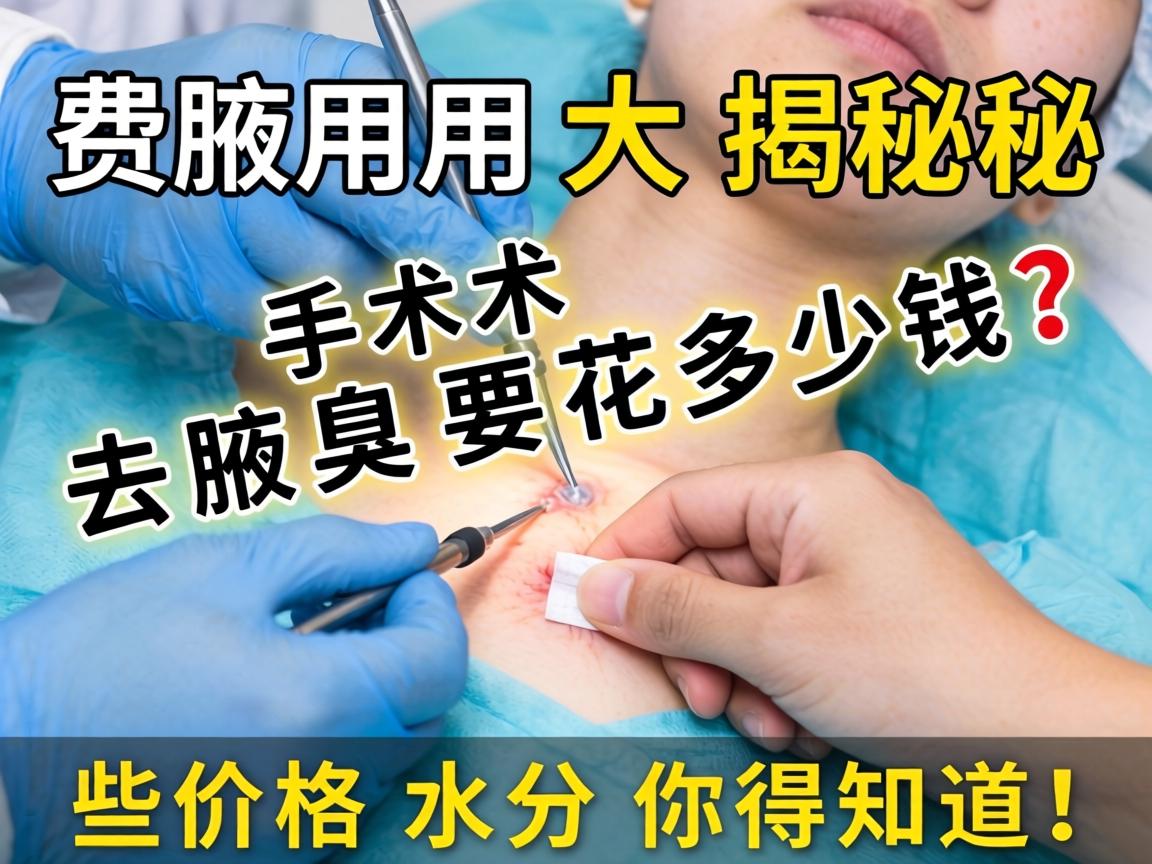 腋臭手术费用大揭秘，手术去腋臭要花多少钱？这些价格水分你得知道！