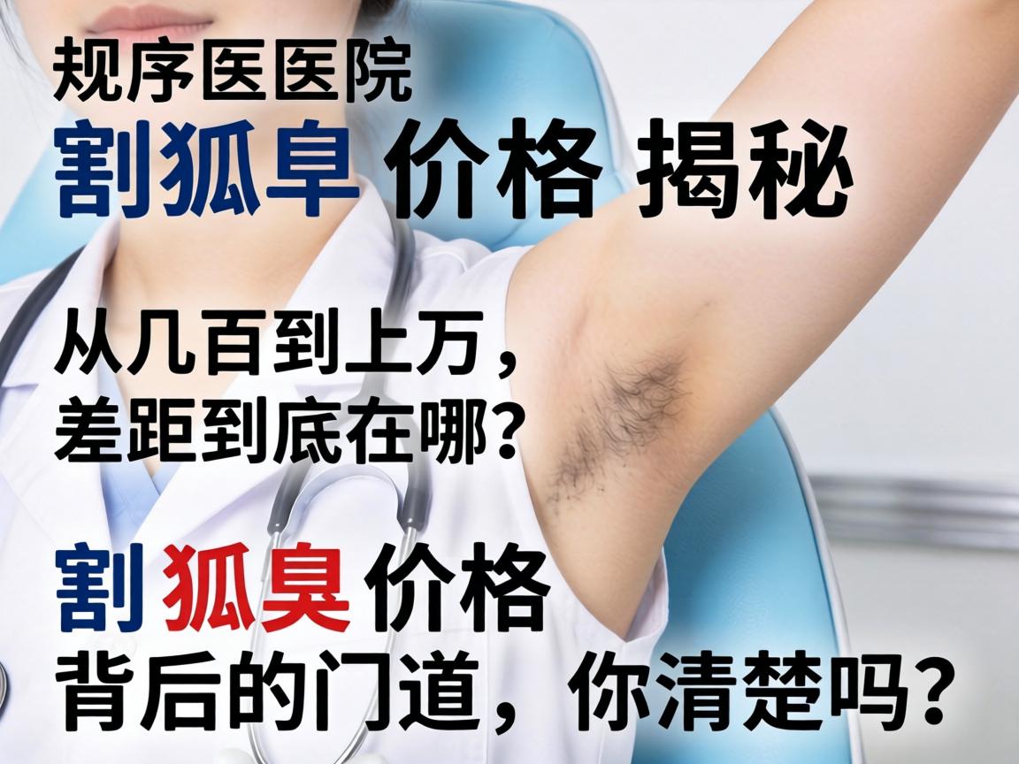 正规医院割狐臭价格揭秘，从几百到上万，差距到底在哪？割狐臭价格背后的门道，你清楚吗？