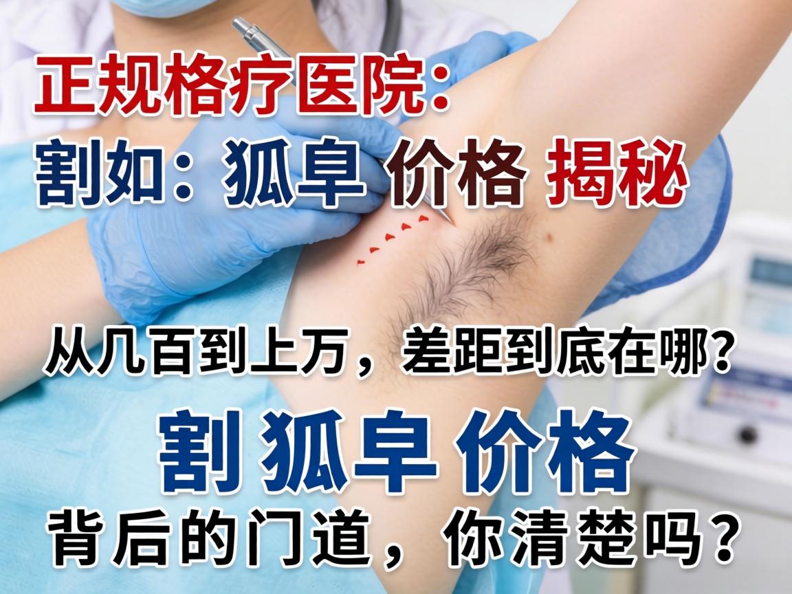 正规医院割狐臭价格揭秘，从几百到上万，差距到底在哪？割狐臭价格背后的门道，你清楚吗？