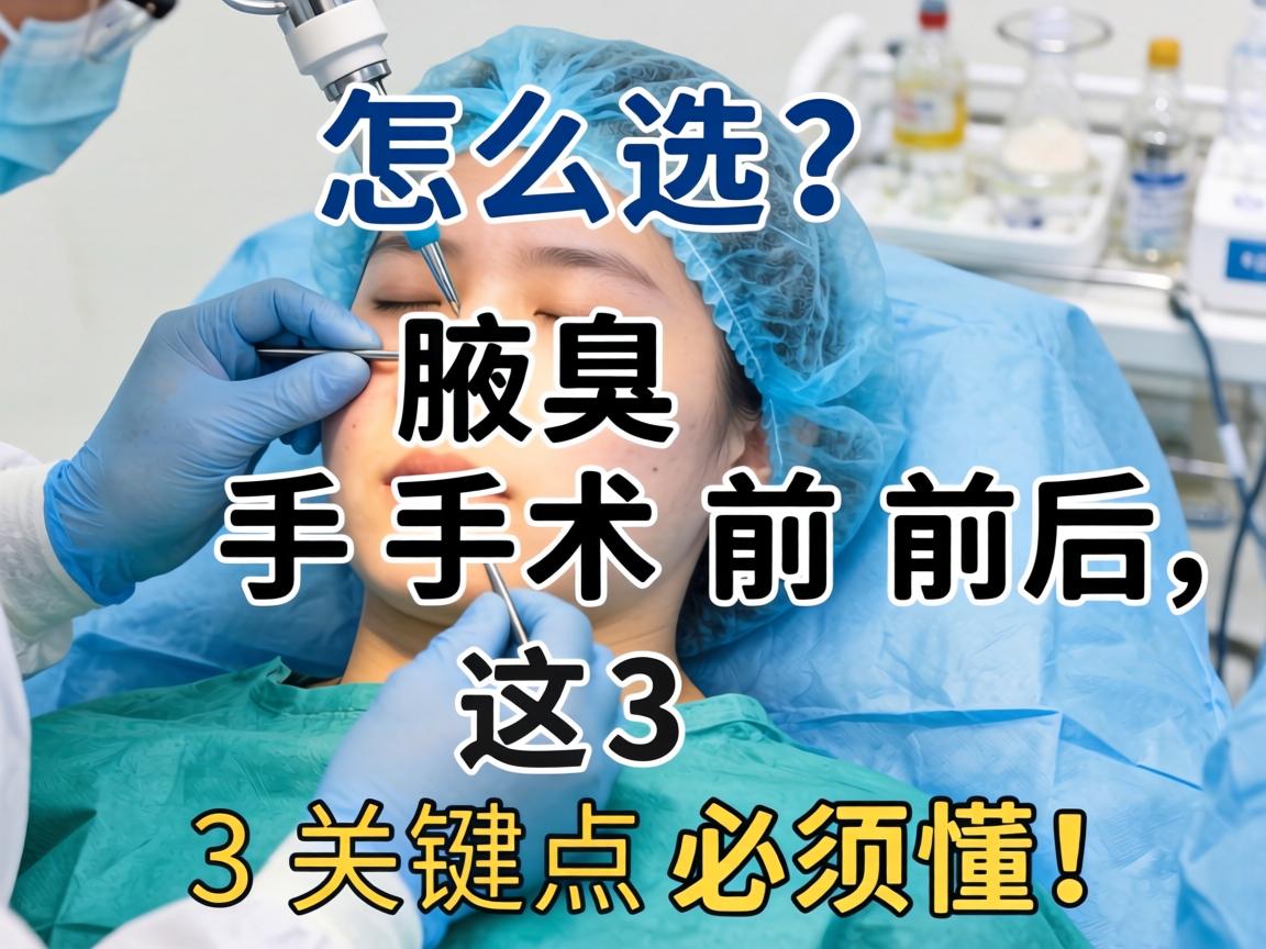腋臭手术怎么选？腋臭手术前后，这3个关键点必须懂！