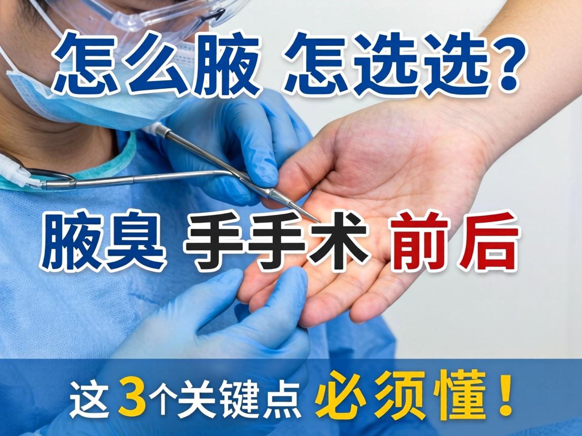 腋臭手术怎么选？腋臭手术前后，这3个关键点必须懂！
