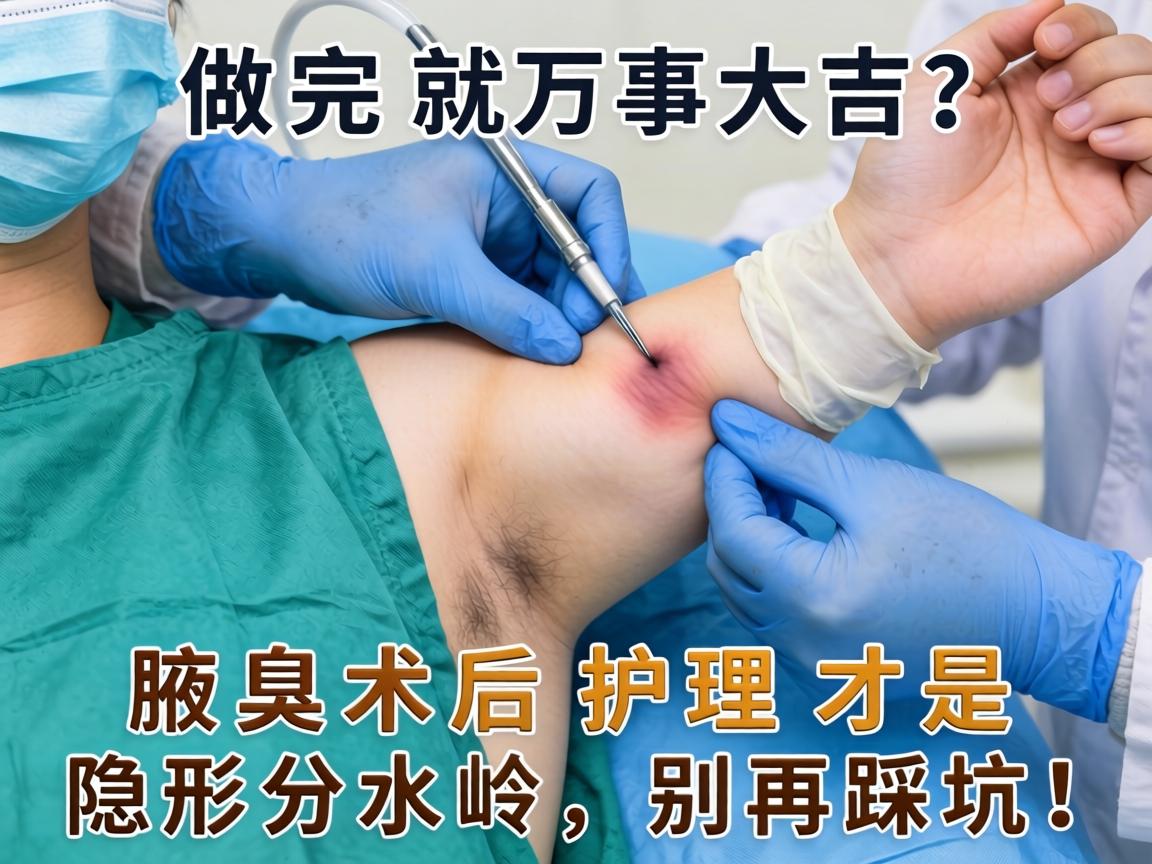 腋臭手术做完就万事大吉？腋臭术后护理才是隐形分水岭，别再踩坑！