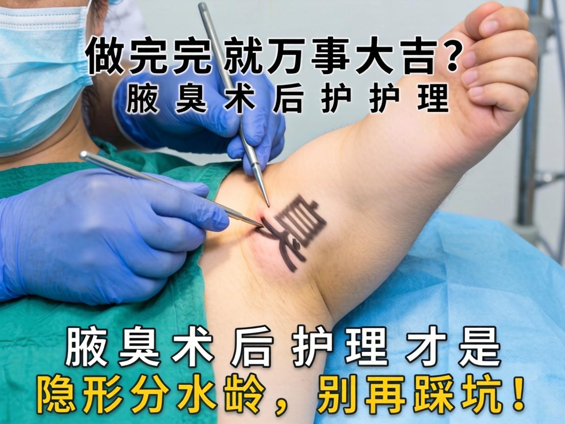 腋臭手术做完就万事大吉？腋臭术后护理才是隐形分水岭，别再踩坑！
