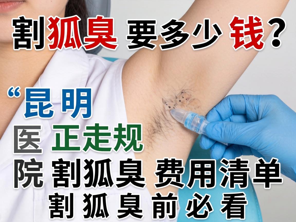 割狐臭要多少钱?昆明正规医院割狐臭费用清单,割狐臭前必看 割狐臭要多少钱?昆明正规医院割狐臭费用清单,割狐臭前必看