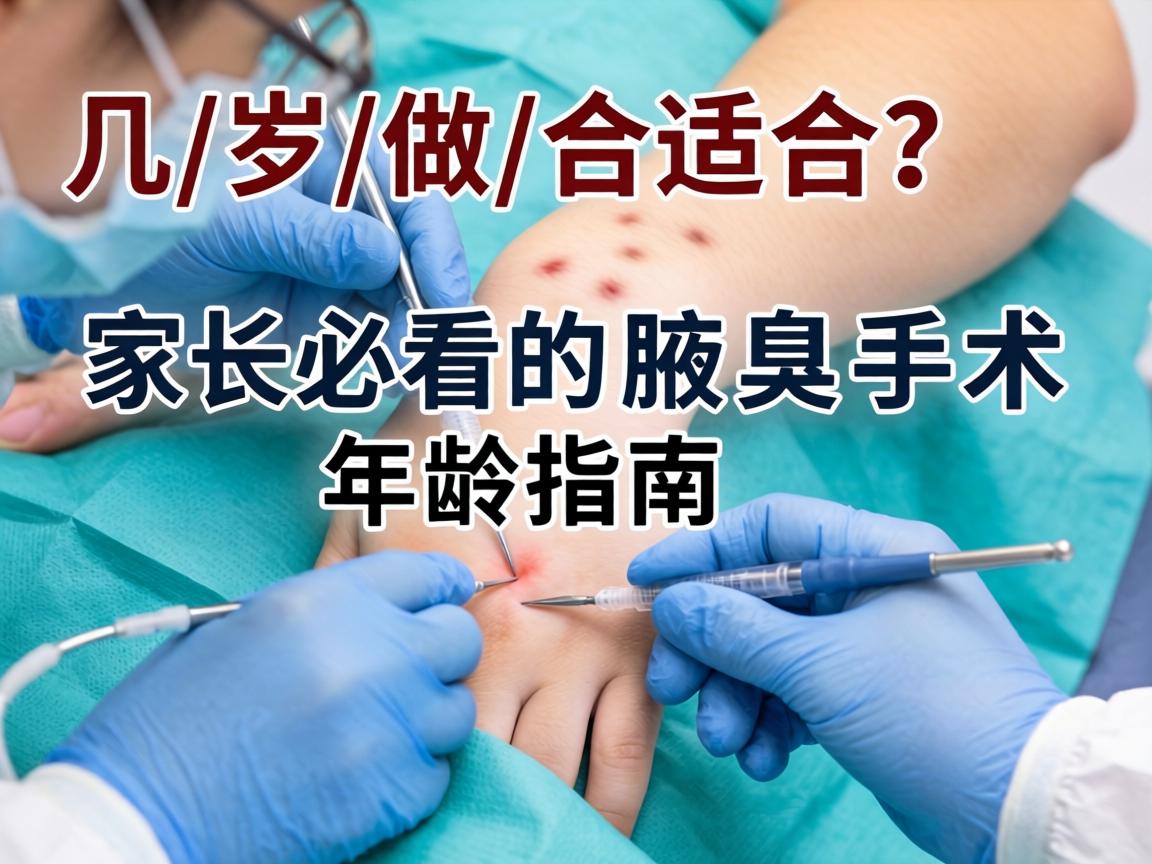 腋臭手术几岁做合适？家长必看的腋臭手术年龄指南