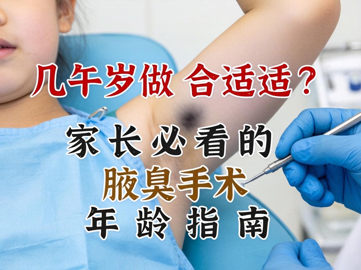 腋臭手术几岁做合适？家长必看的腋臭手术年龄指南
