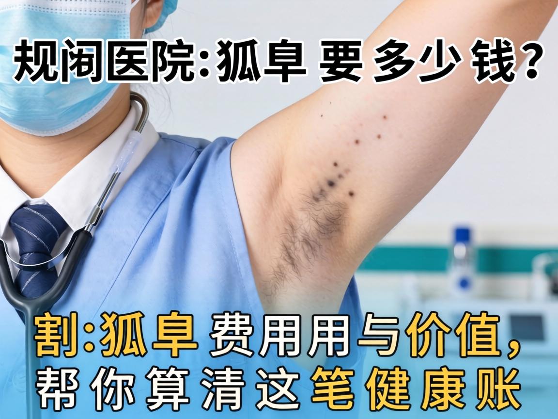 正规医院割狐臭要多少钱？解析割狐臭费用与价值，帮你算清这笔健康账