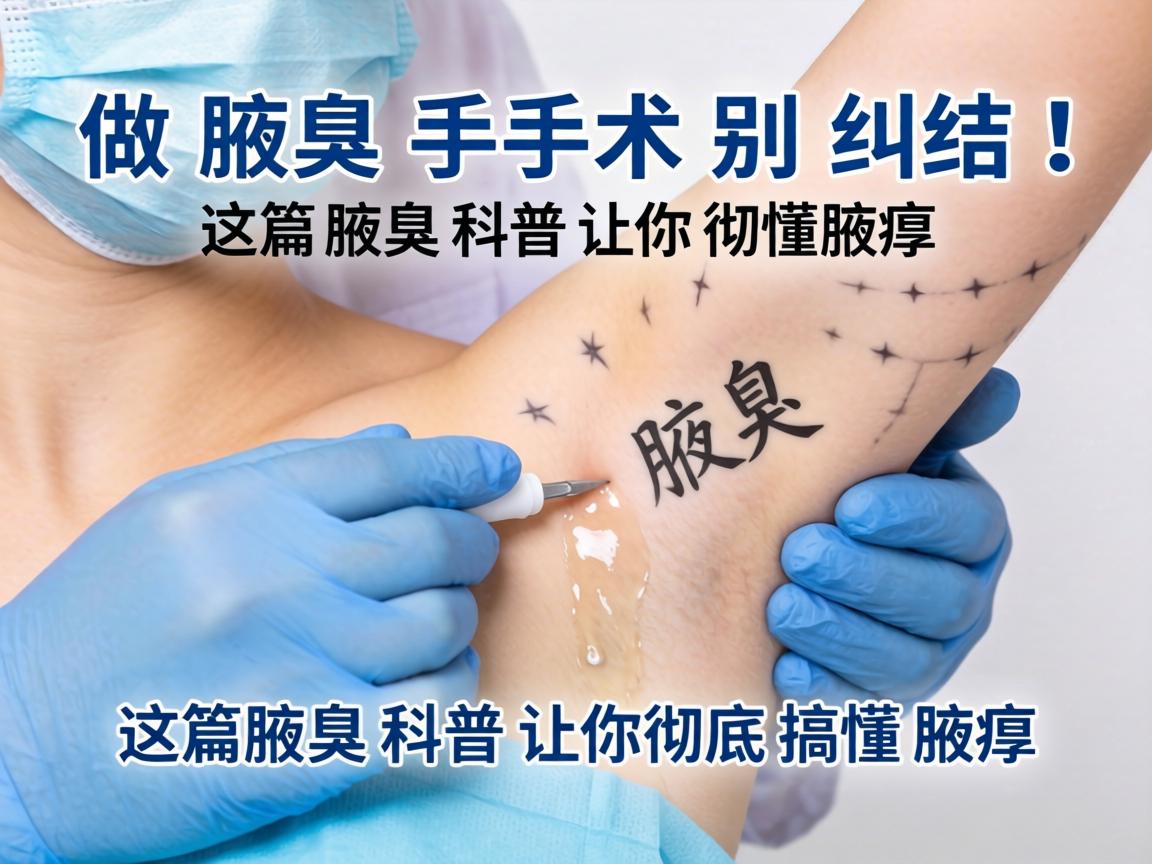 做腋臭手术别纠结！这篇腋臭科普让你彻底搞懂腋臭